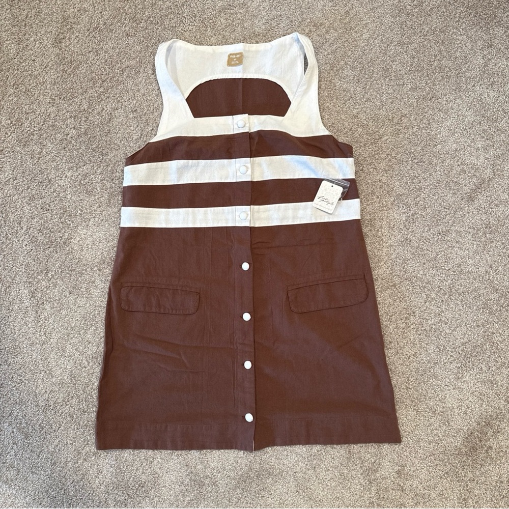 Women’s Size Small Free People St Tropez Tunic Top Dress Brown